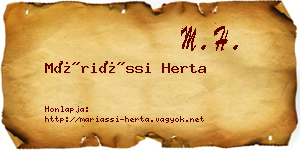 Máriássi Herta névjegykártya